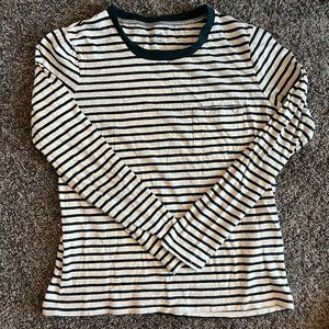 Madewell XS Striped Long sleeve Pocket Tee